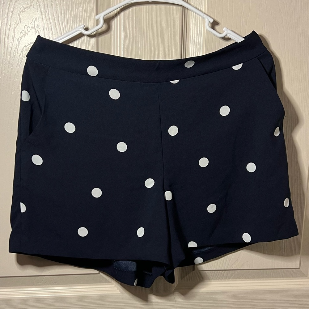 Blue polka dot shorts